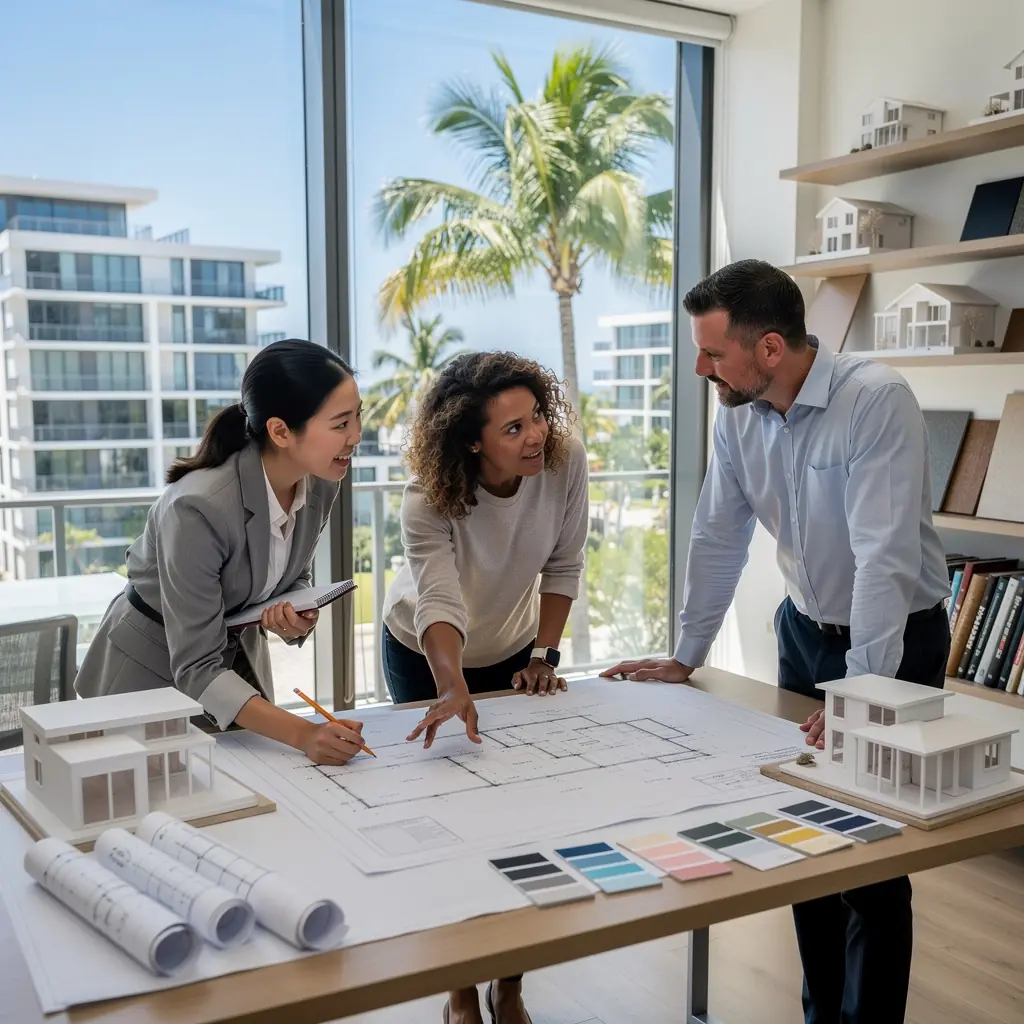 Widok na nadmorską nieruchomość do wynajęcia z pięknym tarasem.
