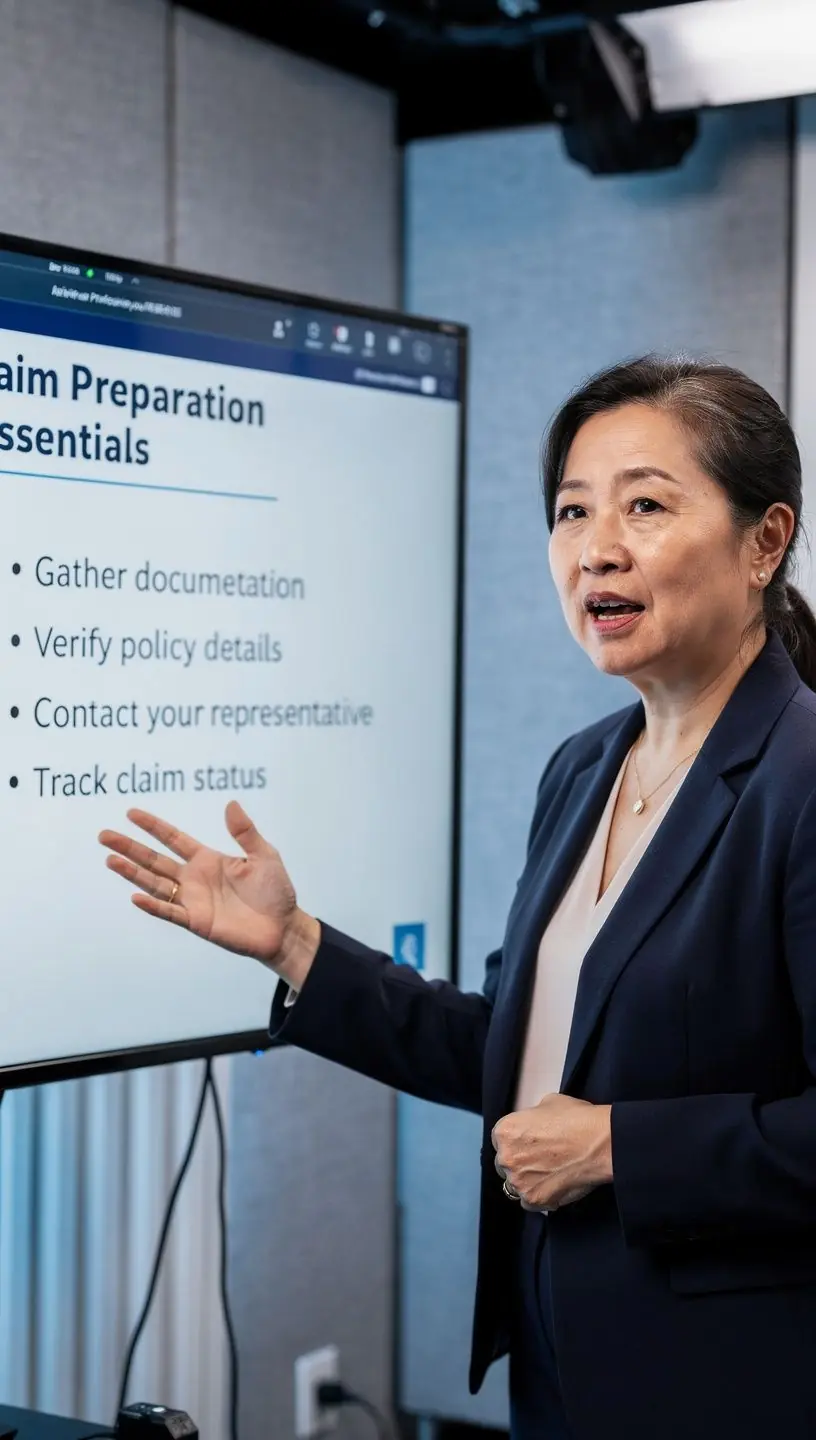 Kierowca przeglądający dokumenty dotyczące roszczenia ubezpieczeniowego