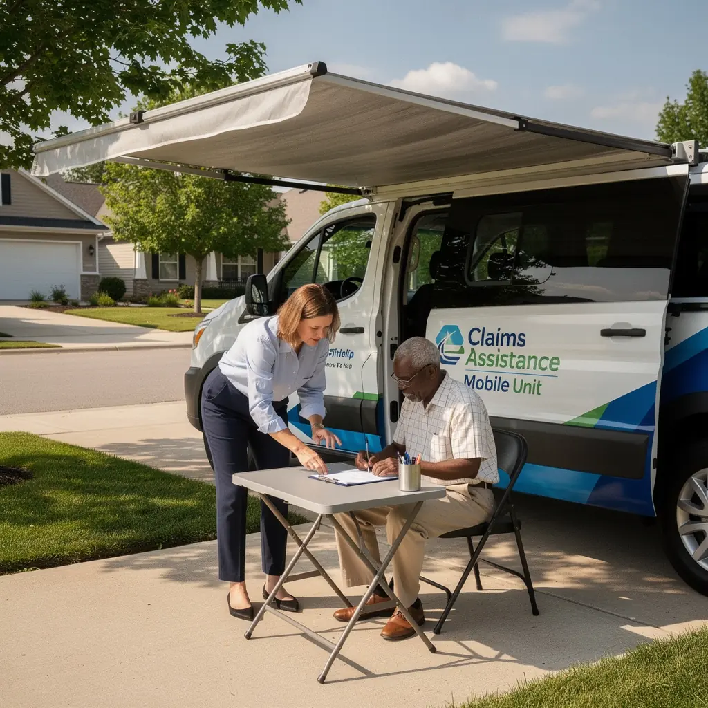 Ilustracja przedstawiająca proces zgłaszania szkody samochodowej